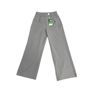 Halara Wide Leg High Rise Gray Pull On Pants Slacks Womens Size XS Petite